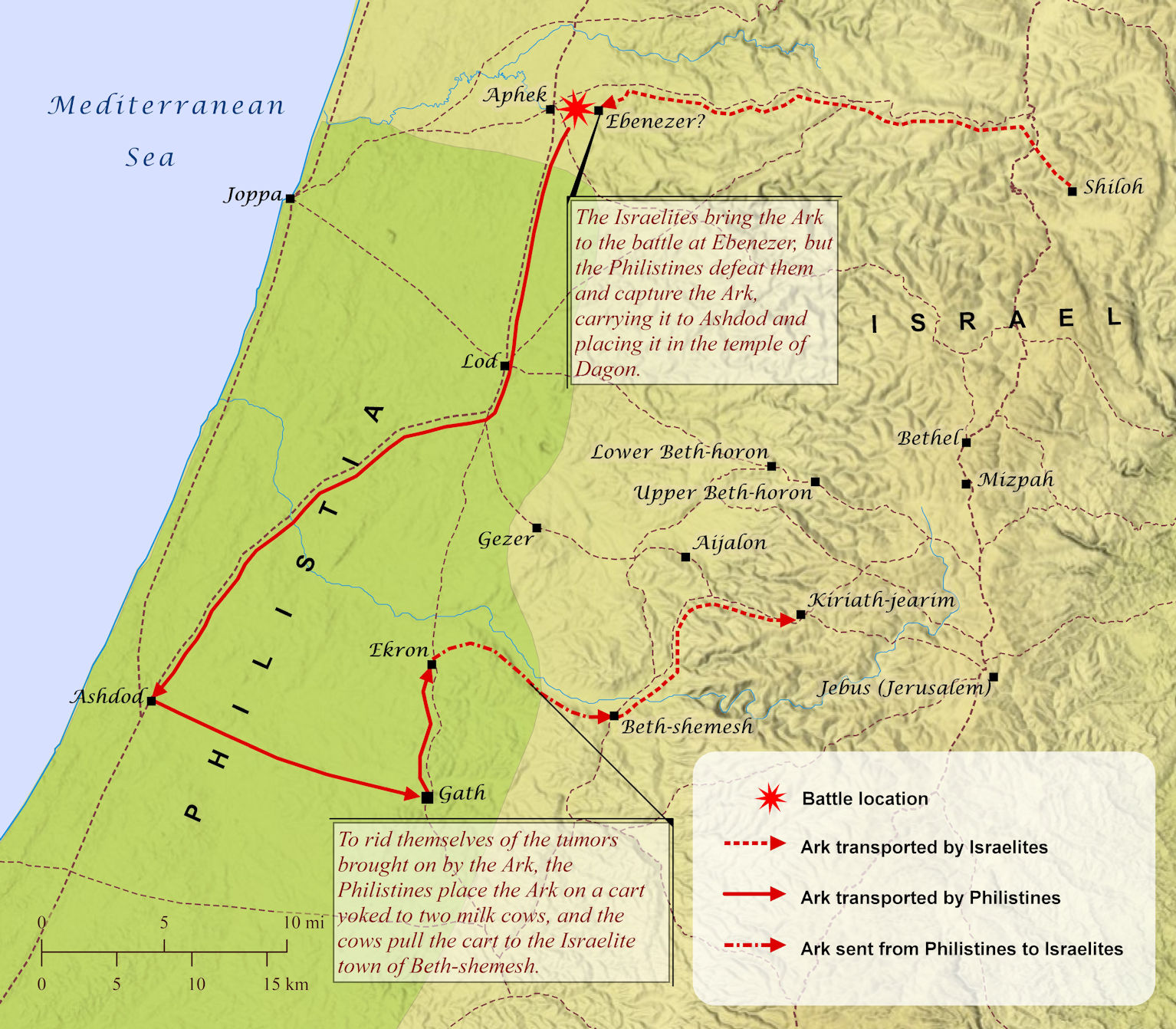 Map of 1 Samuel 4